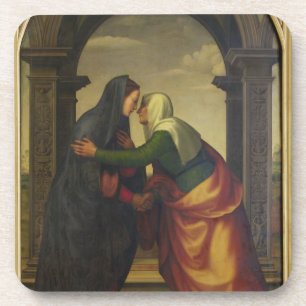 The Visitation of St. Elizabeth to the Virgin Mary Coaster