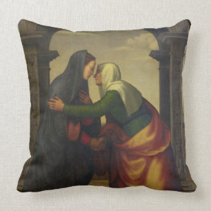 The Visitation of St. Elizabeth to the Virgin Mary Cushion