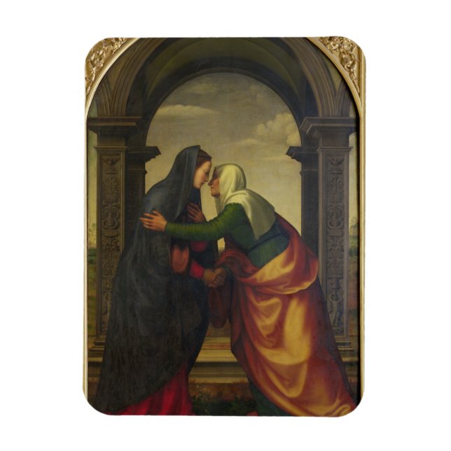The Visitation of St. Elizabeth to the Virgin Mary Magnet (Vertical)