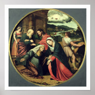 The Visitation (oil on panel) 2 Poster