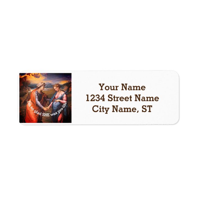 The Visitation  Return Address Label (Front)