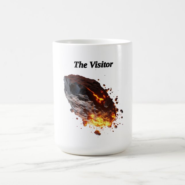 "The visitor," Space Rock from outer space  Coffee Mug (Center)