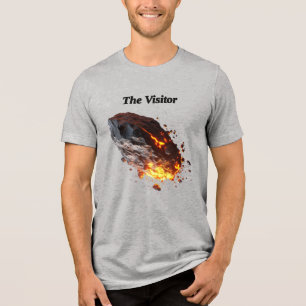 "The visitor," Space Rock from outer space Tri-Blend Shirt