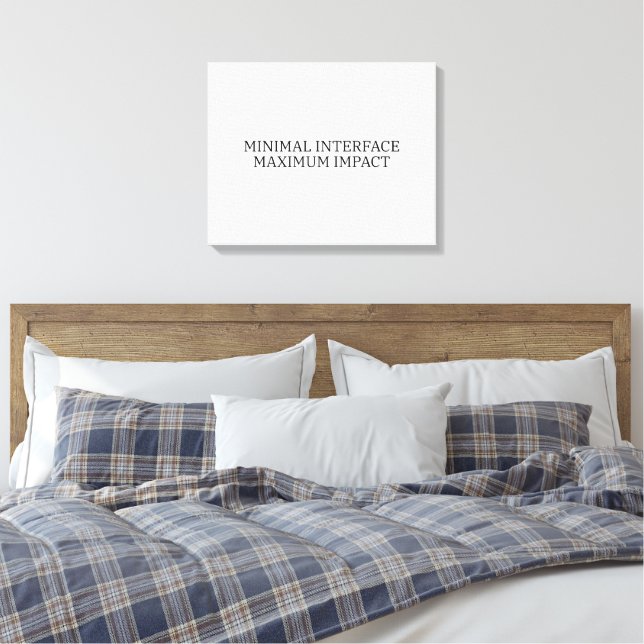 The Visual Statement | Minimal Interface Large  Canvas Print (Insitu(Bedroom))