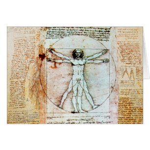 THE VITRUVIAN MAN  Antique Parchment