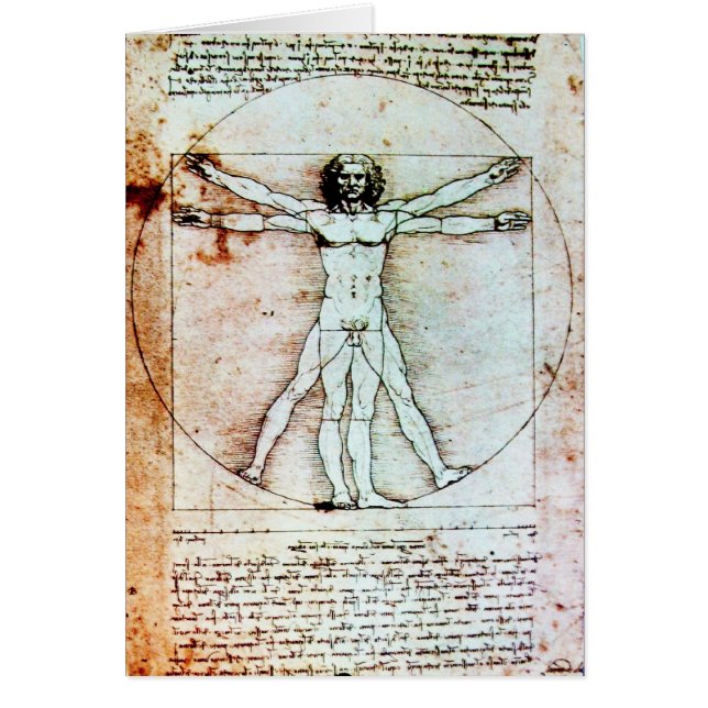 THE VITRUVIAN MAN  Antique Parchment (Front)