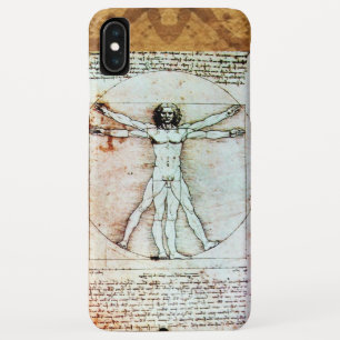 THE VITRUVIAN MAN Antique Parchment iPhone XS Max Case