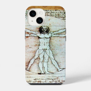 THE VITRUVIAN MAN Antique Parchment iPhone 14 Case
