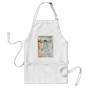 THE VITRUVIAN MAN  Antique  Parchment Standard Apron