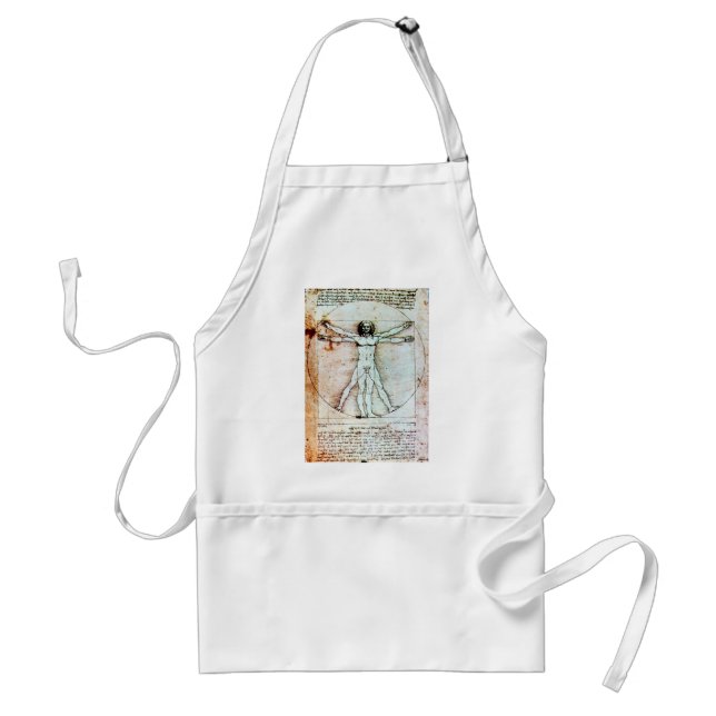 THE VITRUVIAN MAN  Antique  Parchment Standard Apron (Front)