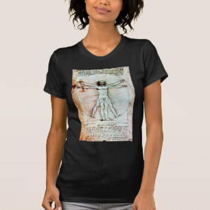 THE VITRUVIAN MAN  Antique  Parchment T-Shirt