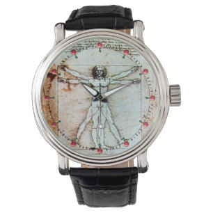 THE VITRUVIAN MAN Antique Parchment Watch