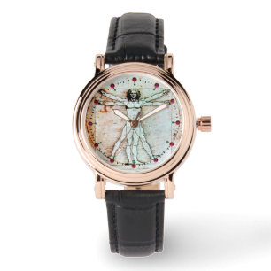THE VITRUVIAN MAN Antique Parchment Watch