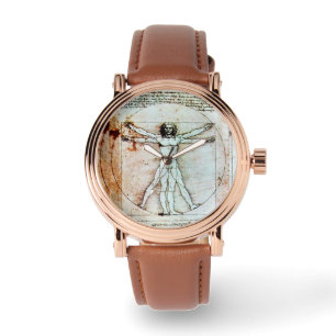 THE VITRUVIAN MAN Antique Parchment Watch