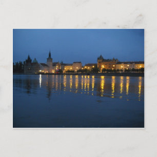 The Vltava River at night Postcard