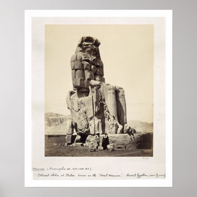 The 'Vocal Memnon', Colossal Statue of Amenhotep I Poster (Front)