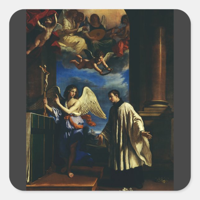 The Vocation of Saint Aloysius Luigi Gonzaga Square Sticker (Front)