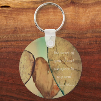 The Voice Of Your Heart Love Quote Keychain