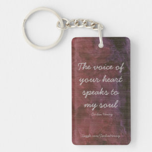 The voice of your heart - Purple Key Ring