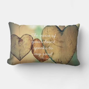 The Voice Of Your Heart Quote Lumbar Cushion