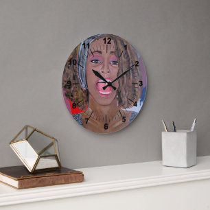 The Voice Painting by Alfred Fox Large Clock