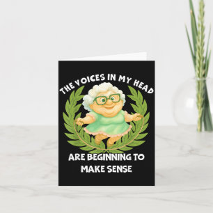 The Voices In Head Funny Humour Quote Sarcastic Te Card