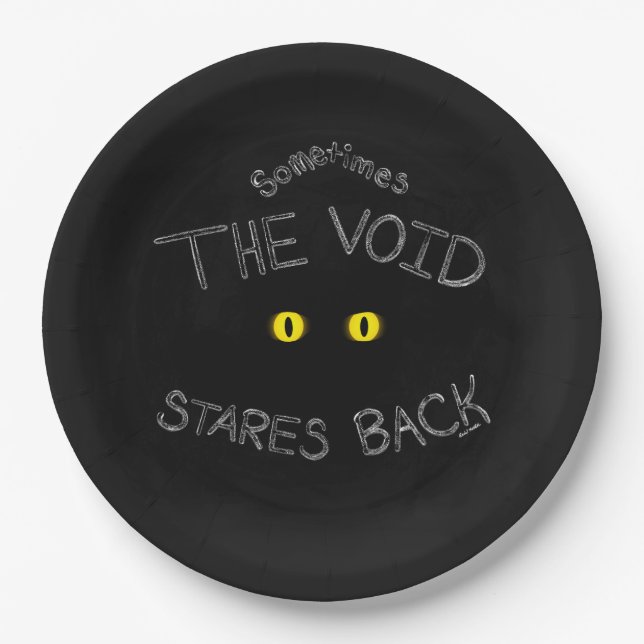 The Void Stares Back Paper Plate (Front)
