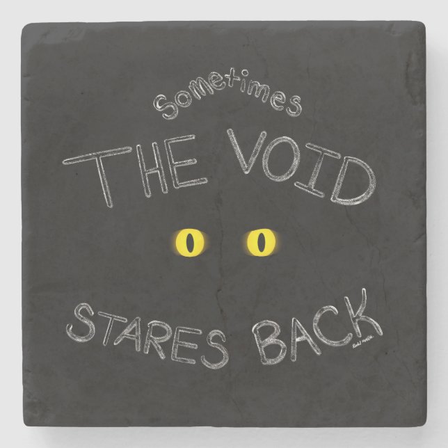 The Void Stares Back Stone Coaster (Front)
