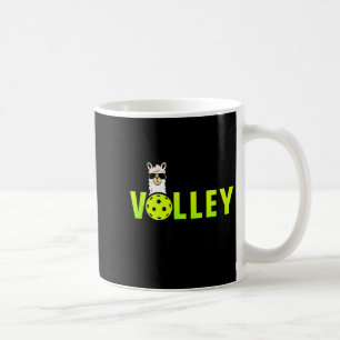 The volley llamas comic style llama pickle ball coffee mug