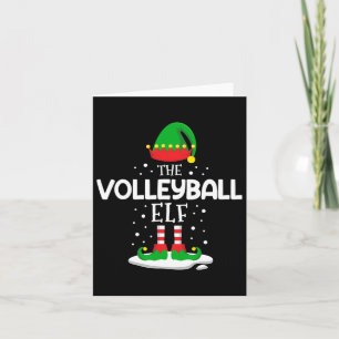 The Volleyball Elf Christmas Family Matching Outfi Card