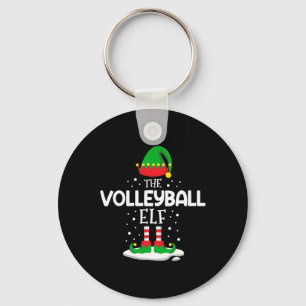 The Volleyball Elf Christmas Family Matching Outfi Key Ring