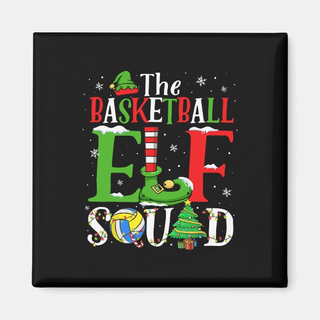 The Volleyball Elf Squad Matching Volleyball Playe Magnet (Front)