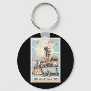 The Volleyll Mum Skeleton Tarot Card Game Day Moth Key Ring