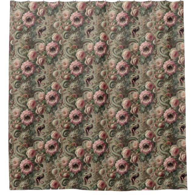 The Voracious Verdants – Gothic Victorian Shower Curtain (Front)