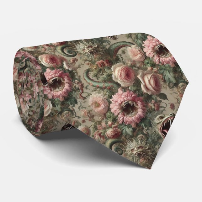 The Voracious Verdants – Gothic Victorian  Tie (Rolled)