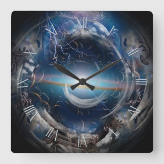 The vortex of insanity square wall clock
