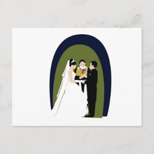 The Vows, Bride, Groom and Officiant Postcard