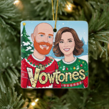 The Vowtones - Christmas Ceramic Square Ornament