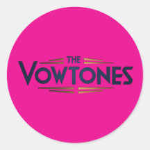The Vowtones - Logo Stickers (Pink)