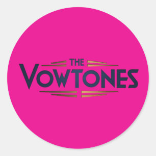 The Vowtones - Logo Stickers (Pink)