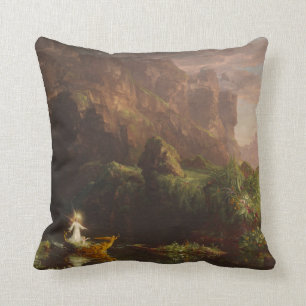 The Voyage of Life: Childhood, 1842 (oil on canvas Cushion