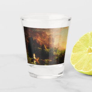 The Voyage of Life Childhood by Thomas Cole Shot Glass