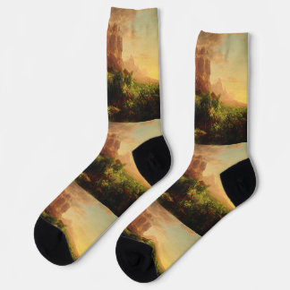 The Voyage of Life Childhood by Thomas Cole Socks