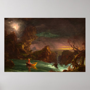 The Voyage of Life, Manhood by Thomas Cole Poster