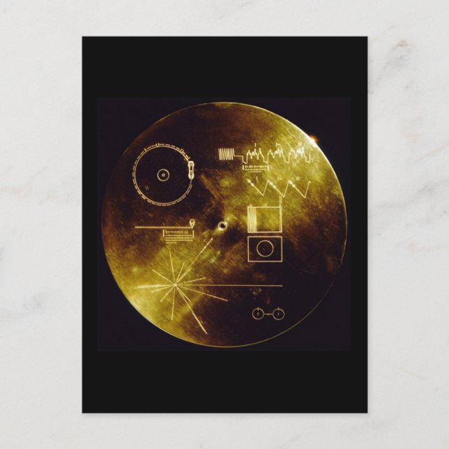 The Voyager Golden Record Postcard (Front)