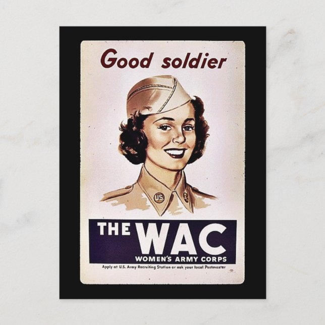 The Wac Womens Army Corps Postcard (Front)