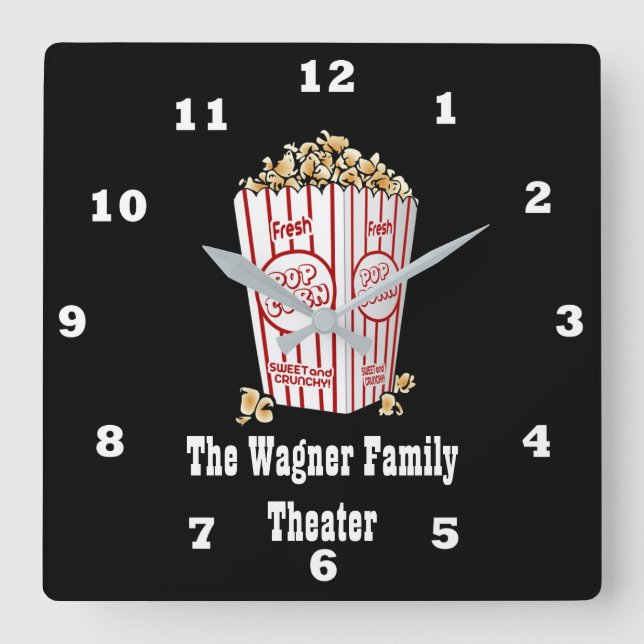 The Wagner Family Theatre add name Square Wall Clock (Front)