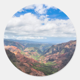 The Waimea Canyon Classic Round Sticker