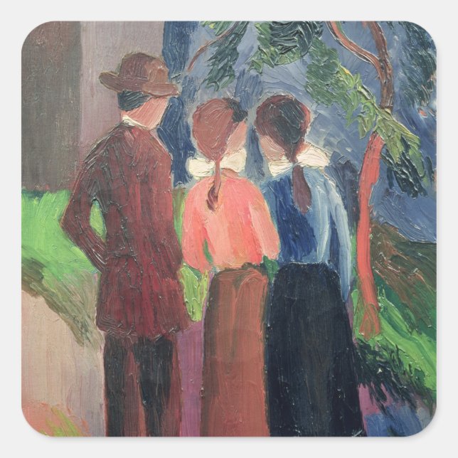 The Walk, 1914 Square Sticker (Front)