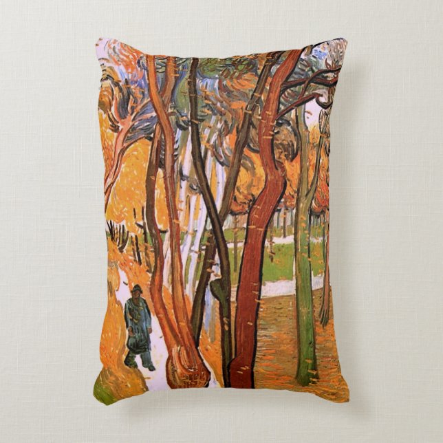 The Walk: Falling Leaves by Vincent van Gogh Decorative Cushion (Front(Vertical))